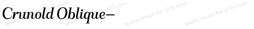 Crunold Oblique字体转换